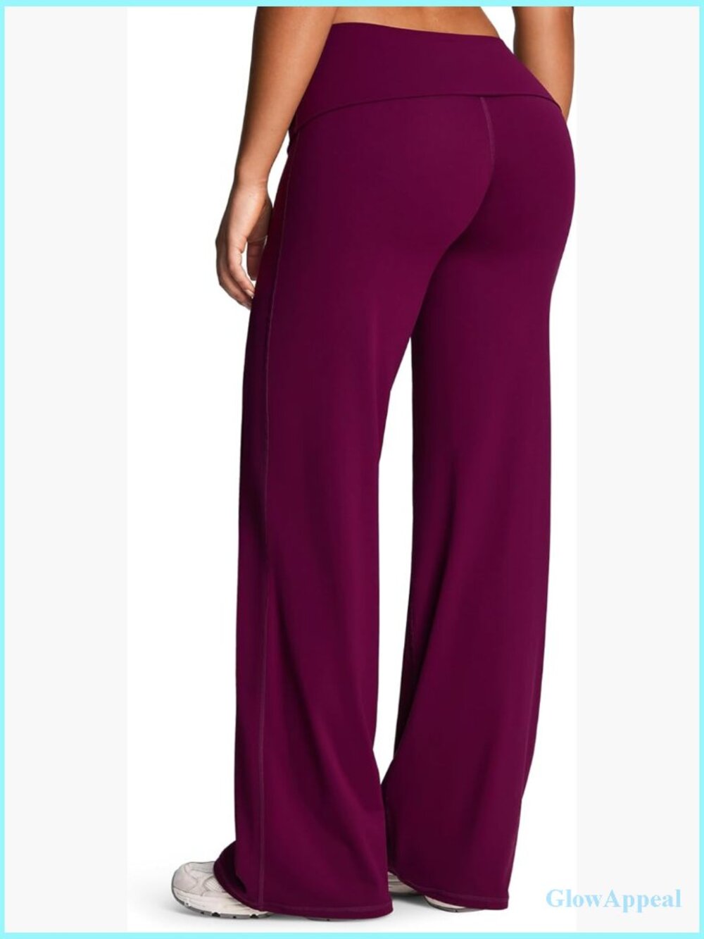 Fold Over Waist Straight Leg Yoga Pants 31/33/35 Inseam